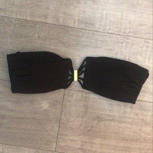 Victoria's Secret Strapless Bikini Top Black Gold